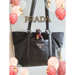 プラダ(PRADA)の❖正規品❖ 黒  三角ロゴ  トートバッグ❖(トートバッグ)