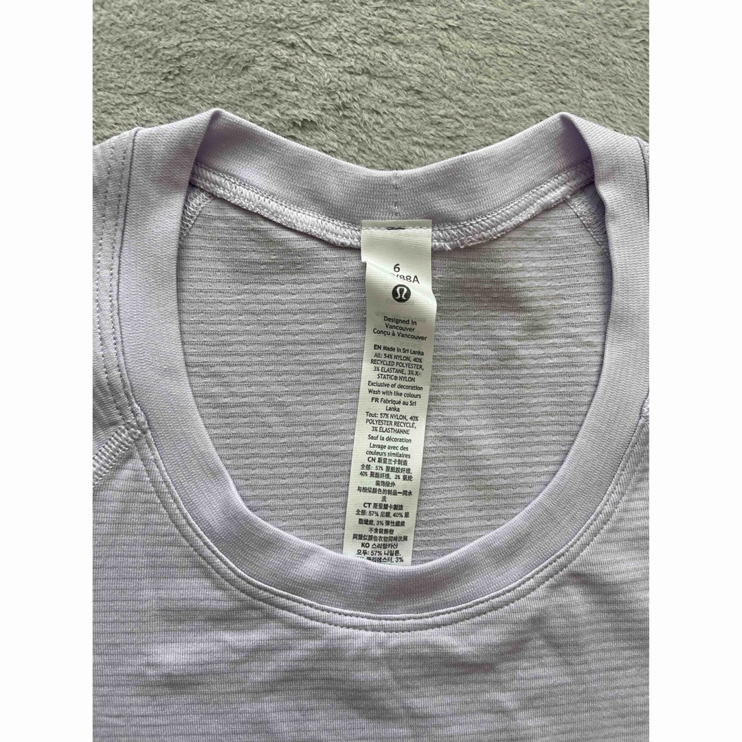 lululemon(ルルレモン)のルルレモン　Swiftly 半袖トップス　レディース レディースのトップス(Tシャツ(半袖/袖なし))の商品写真