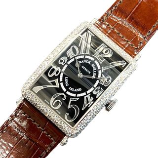 フランクミュラー(FRANCK MULLER)のフランク・ミュラー FRANCK MULLER ロングアイランド 1200SCD ブラック 18KWG/革ベルト 自動巻き メンズ 腕時計(その他)