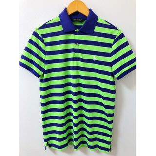 ポロラルフローレン(POLO RALPH LAUREN)のPOLO RALPHLAUREN（ポロラルフローレン）襟裏ロゴプリント　ボーダーポロシャツ【中古】【007】(ポロシャツ)