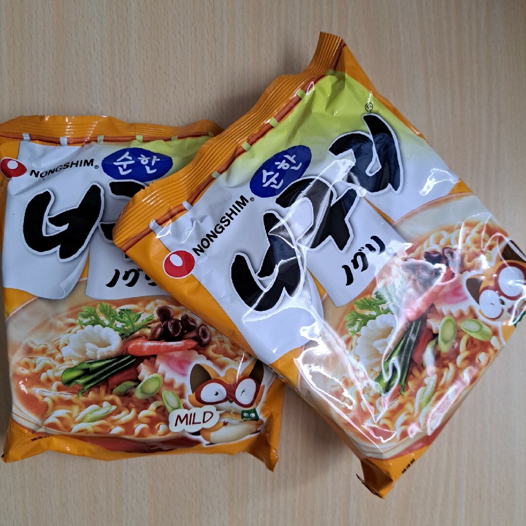 韓国食品(韓国ラーメン)沢山あるよ☺｜ラクマ　韓国ラーメン☆ノグリ（マイルド）2食分の通販　by