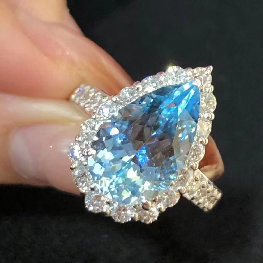 天然アクアマリン ダイヤ リング3.65ct pt900 ¥ | svetinikole.gov.mk