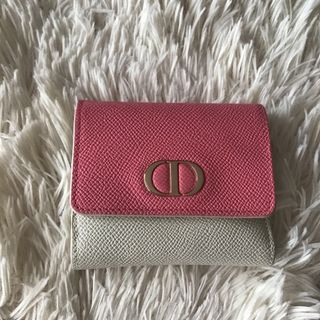 【極美品】Christian Dior 折り財布　ロゴグラム　CD柄　赤