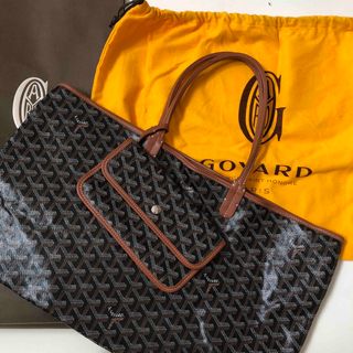 ゴヤール(GOYARD)のGOYARD ゴヤール トートバッグ ポーチ付き ダークブラウン BAG カバン(トートバッグ)