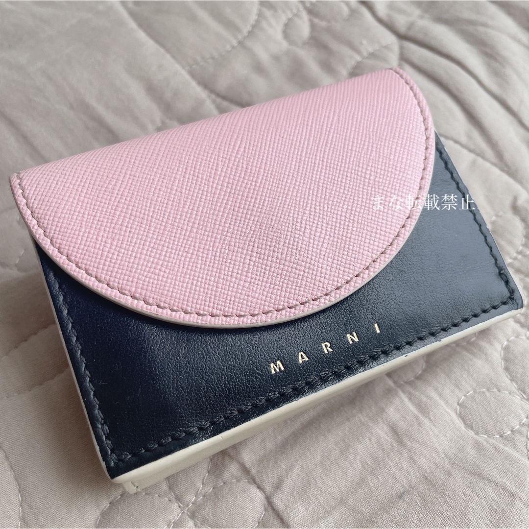 MARNI 三つ折り財布 コンパクト バイフォールド ピンク   通販