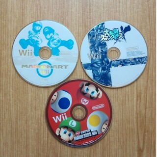 ウィー(Wii)のWii ソフトのみ 3本(家庭用ゲームソフト)