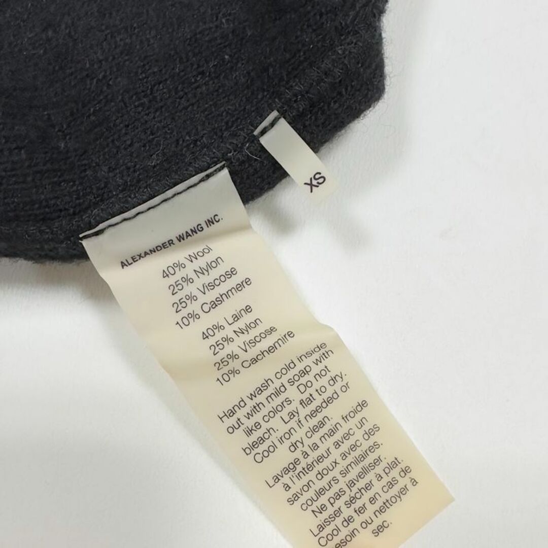 T BY ALEXANDER WANG ウールニットプルオーバーパーカー XS
