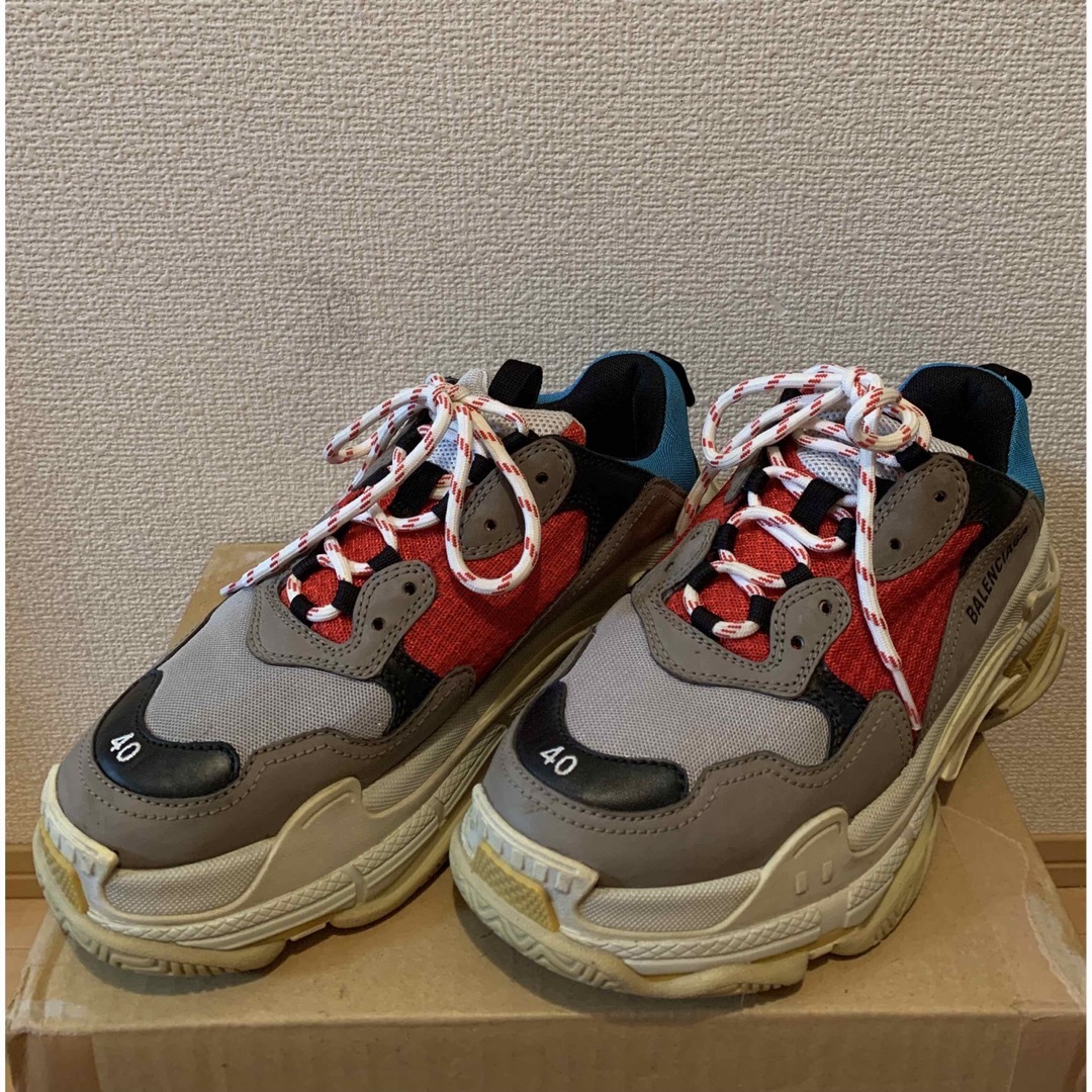 Balenciaga Triple S ブルー×レッド×グレー トリプルエス