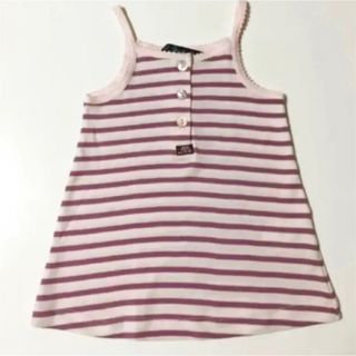 プチバトー(PETIT BATEAU)の未使用！ リリーゴーフレット ワンピース 6m67㎝ ピンク×パープル(ワンピース)