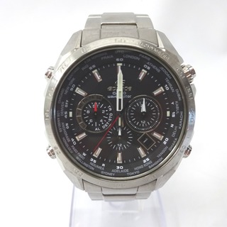 カシオ(CASIO)のカシオ 腕時計 エディフィス クロノグラフ EQW-M600 シルバー ブラック文字盤 Ft587262 中古(腕時計(アナログ))