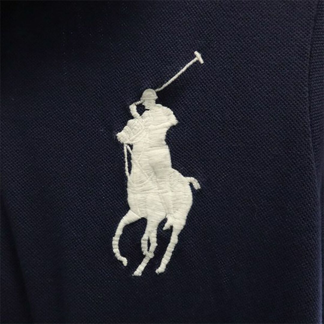 Ralph Lauren(ラルフローレン)のラルフローレン ビッグポニー ワンポイントロゴ刺繍 半袖 ワンピース S ネイビー RALPH LAUREN レディース 【中古】  【230625】 レディースのワンピース(ミニワンピース)の商品写真