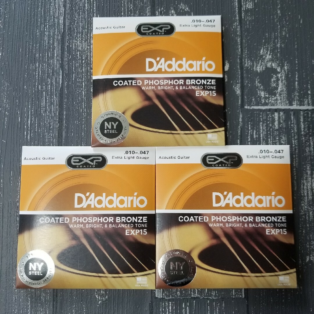 ☆新品☆　D'Addario ダダリオ アコースティックギター弦 EXP15