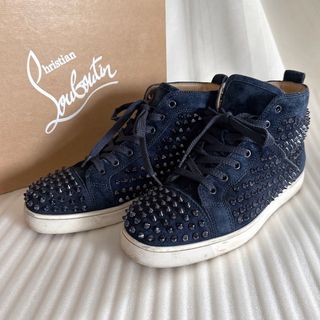 クリスチャンルブタン(Christian Louboutin)のルブタン　スパイクスタッズ　ルイス　ハイカット　スニーカー　靴　美品　メンズ(スニーカー)