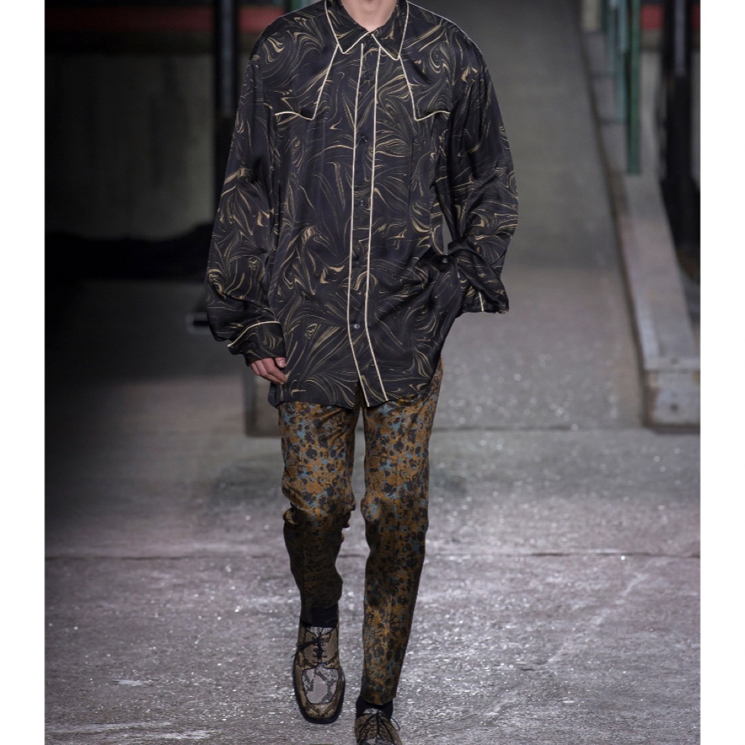 DRIES VAN NOTEN レーヨンマーブルシャツ | angeloawards.com