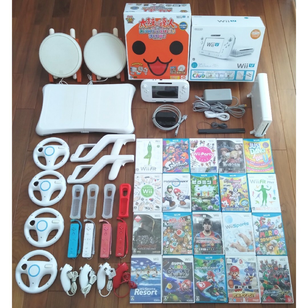 Wiiu 32GBセット＋太鼓の達人＋ザッパー＋リモコンプラス＋人気ソフト ...