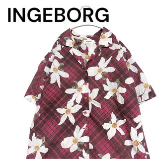 インゲボルグ(INGEBORG)の希少★インゲボルグ 花柄シャツ オープンカラーシャツ 半袖 開襟(シャツ/ブラウス(半袖/袖なし))