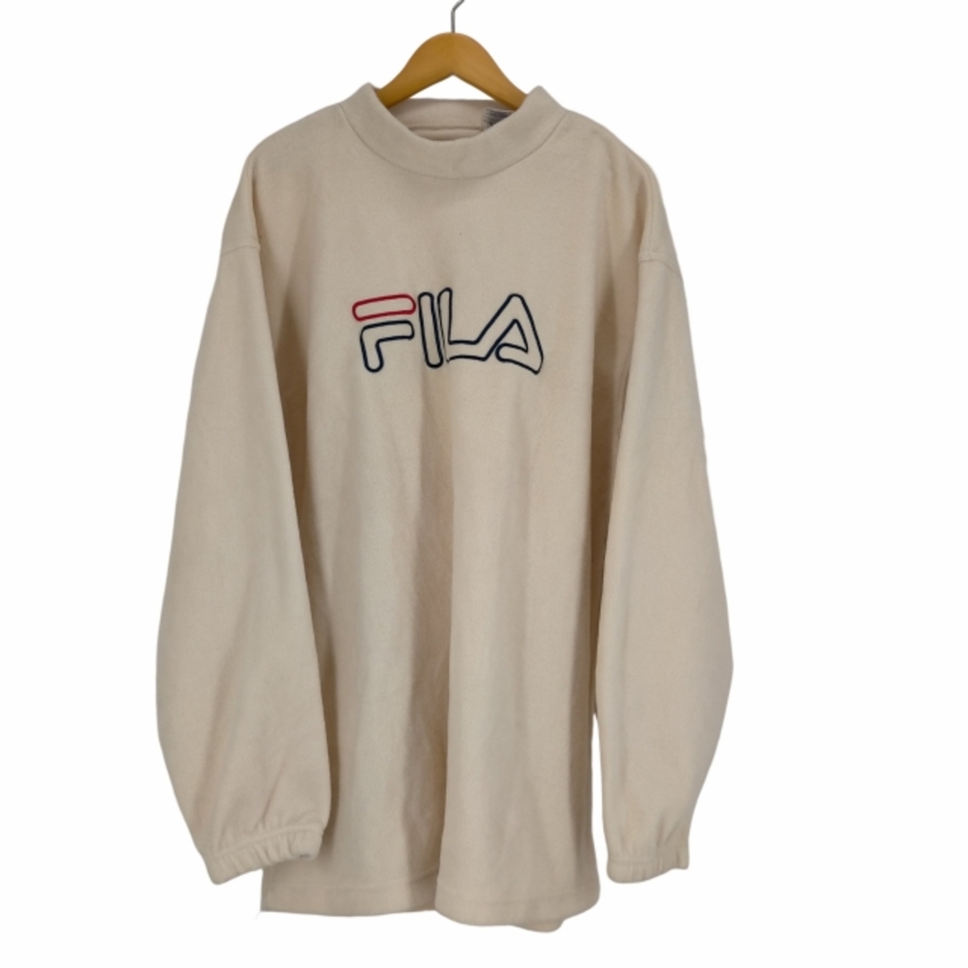 FILA(フィラ) ロゴ刺繍フリース メンズ トップス スウェット・トレーナー