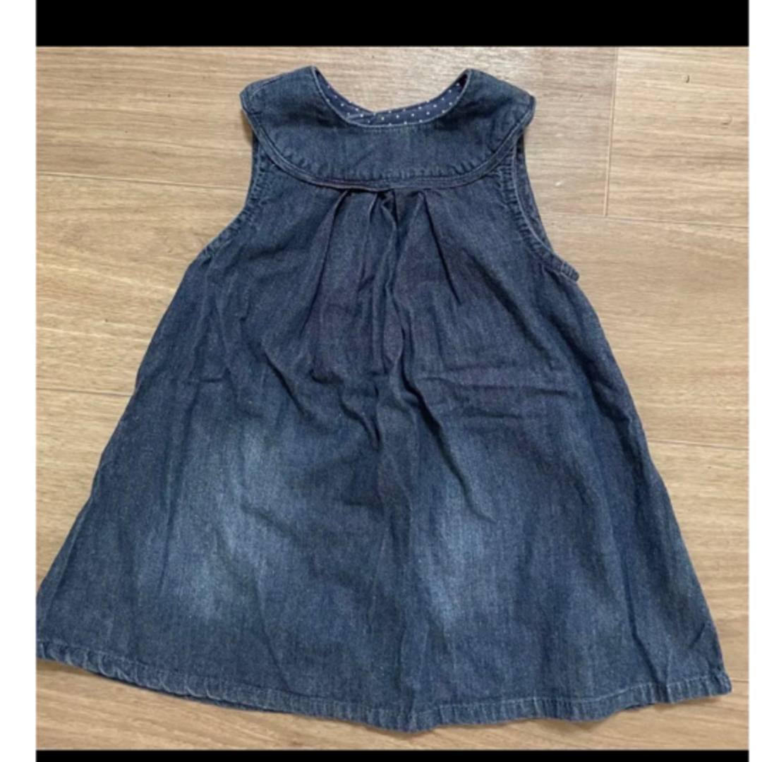 H&M(エイチアンドエム)のh&M ジーンズ ワンピース 85 キッズ/ベビー/マタニティのベビー服(~85cm)(ワンピース)の商品写真