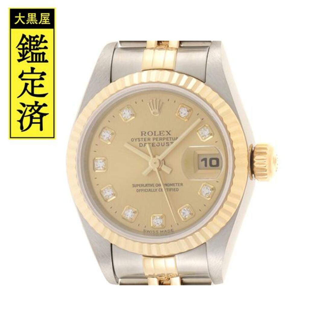 ROLEX デイトジャスト 自動巻き SS/YG コンビベルト ゴールド文字盤 ...