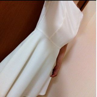 レッセパッセ  白  ワンピース  上品  お嬢様  夏  半袖  レース(ひざ丈ワンピース)