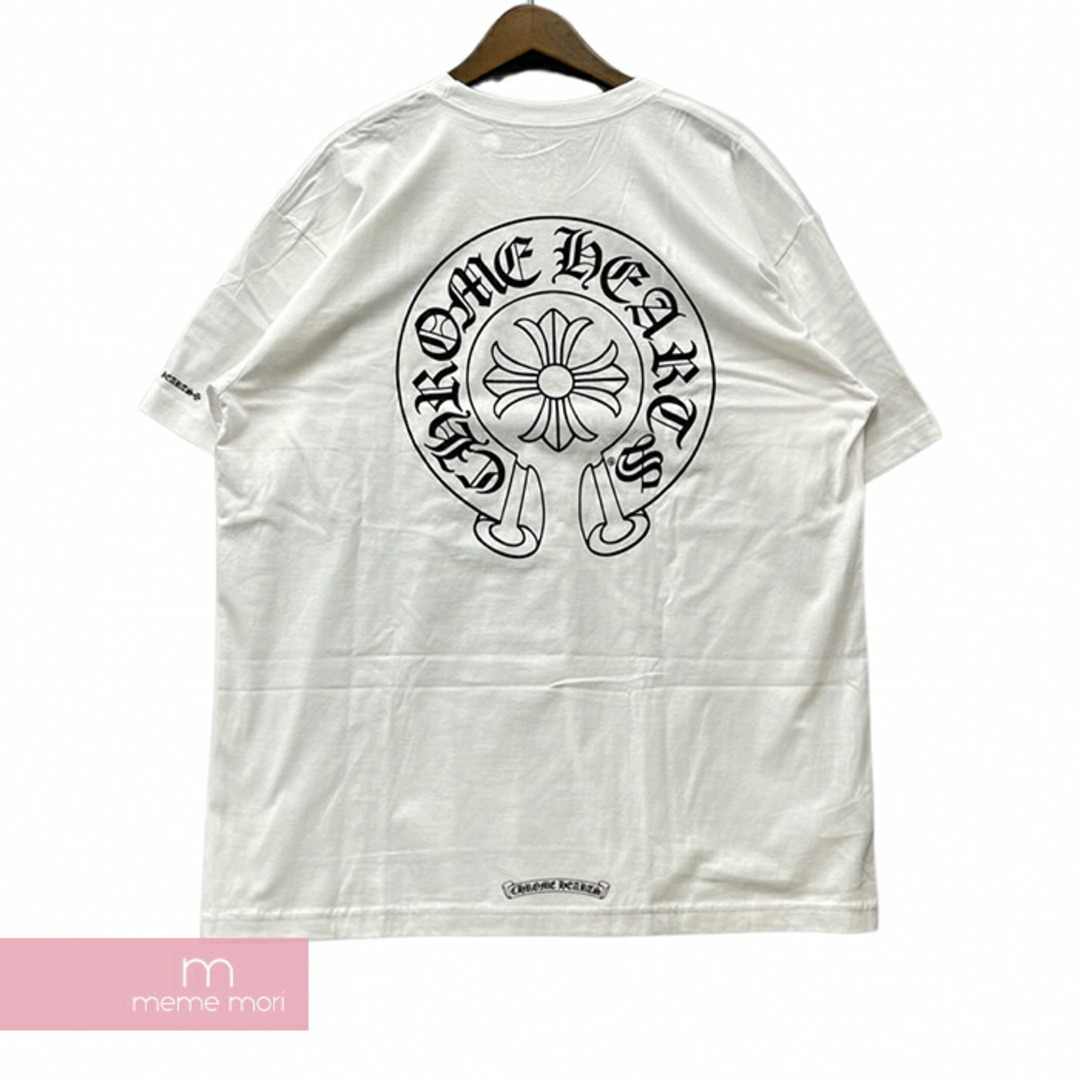 CHROME HEARTS Horseshoe Tee クロムハーツ ホースシューTシャツ 半袖カットソー ポケT ロゴプリント ホワイト サイズXL【230624】【新古品】【me04】