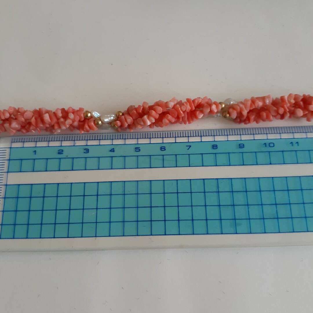珊瑚と真珠のネックレス レディースのアクセサリー(ネックレス)の商品写真