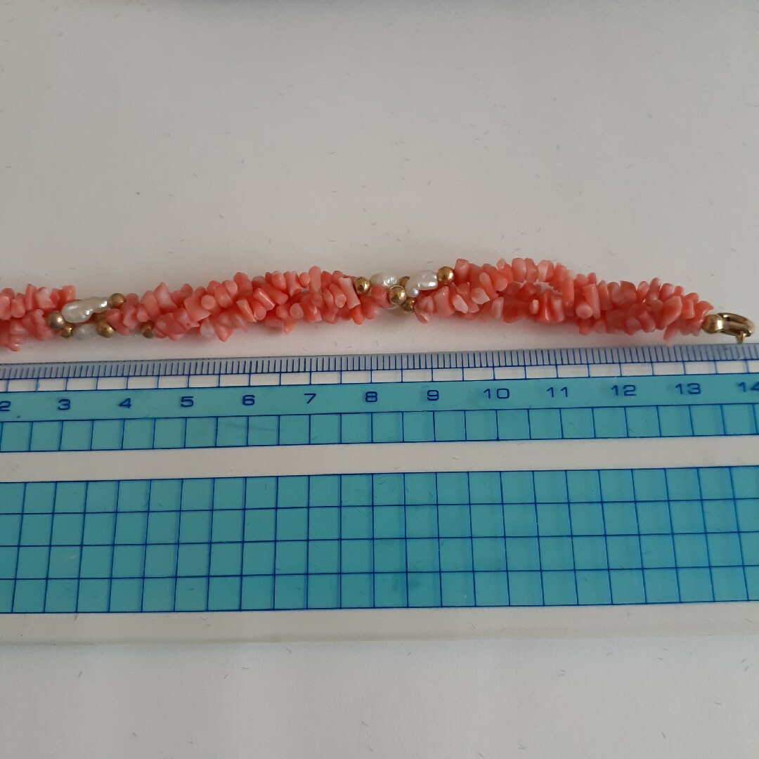 珊瑚と真珠のネックレス レディースのアクセサリー(ネックレス)の商品写真