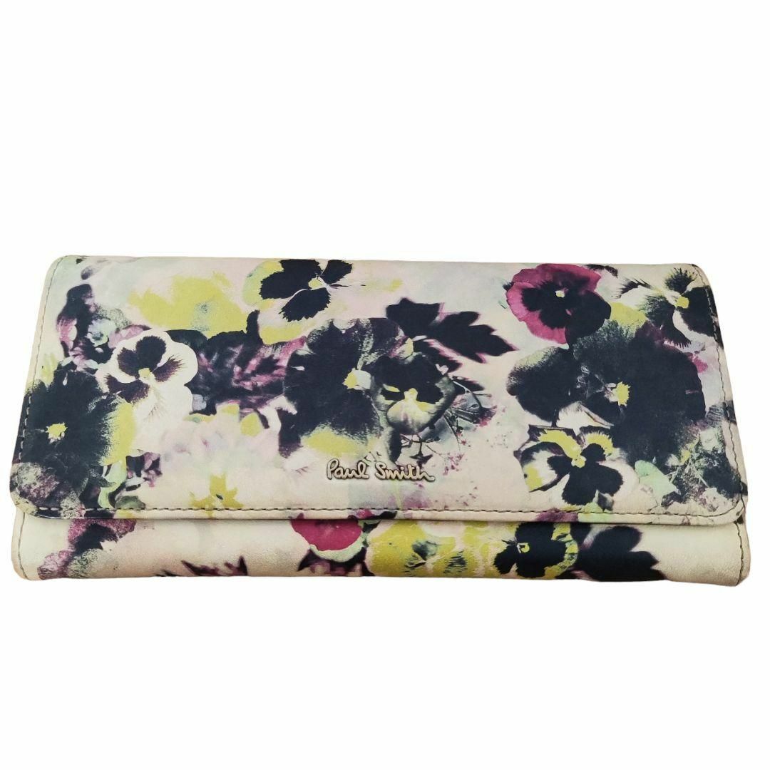 Paul Smith - Paul Smith ポールスミス 二つ折り長財布 総柄 花 Paul Smith - Paul Smith ポールスミス 二つ折り長財布 総柄 花