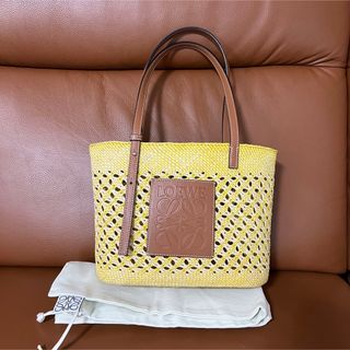 LOEWE ロエベ スクエア バスケット ミニストロー yellow - www.top4all.pl