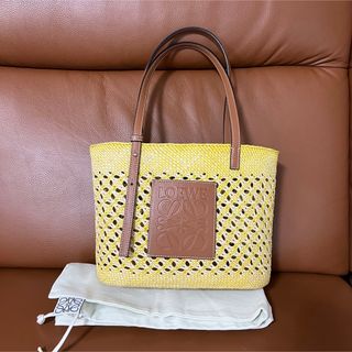 ロエベ(LOEWE)のLOEWE ロエベ <超美品>スクエアバスケット カゴバッグ(かごバッグ/ストローバッグ)