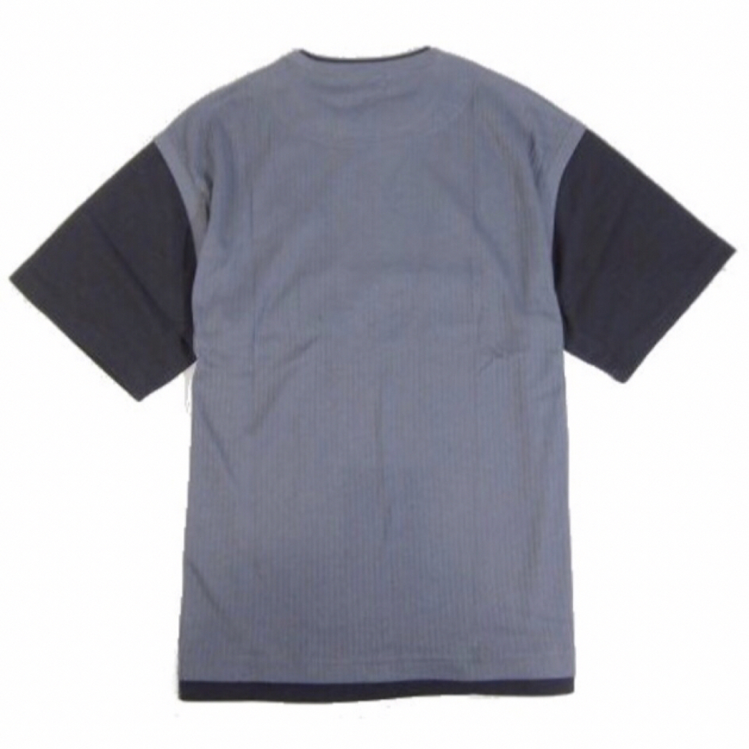 BEAMS(ビームス)の【BEAMS/ビームス】フェイクレイヤード 半袖Tシャツ ・ブルーグレー系・L メンズのトップス(Tシャツ/カットソー(半袖/袖なし))の商品写真