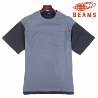 ビームス(BEAMS)の【BEAMS/ビームス】フェイクレイヤード 半袖Tシャツ ・ブルーグレー系・L(Tシャツ/カットソー(半袖/袖なし))