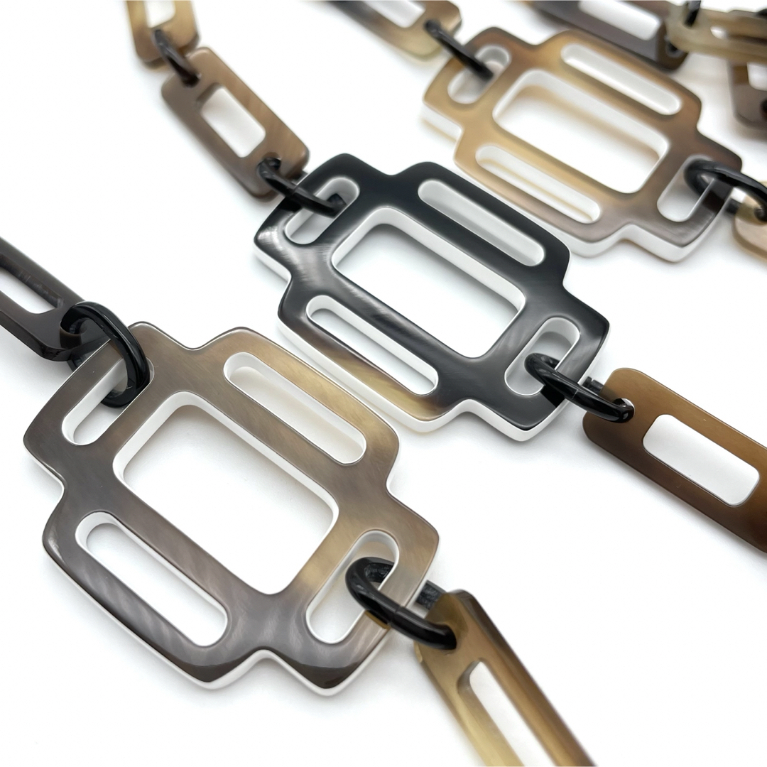 エルメス HERMES ネックレス リズム バッファローホーン ラッカー 【お