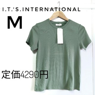 イッツインターナショナル(I.T.'S.international)のIT'S,international　緑　Tシャツ　ベーシックシャツ　綿　新品(Tシャツ(半袖/袖なし))