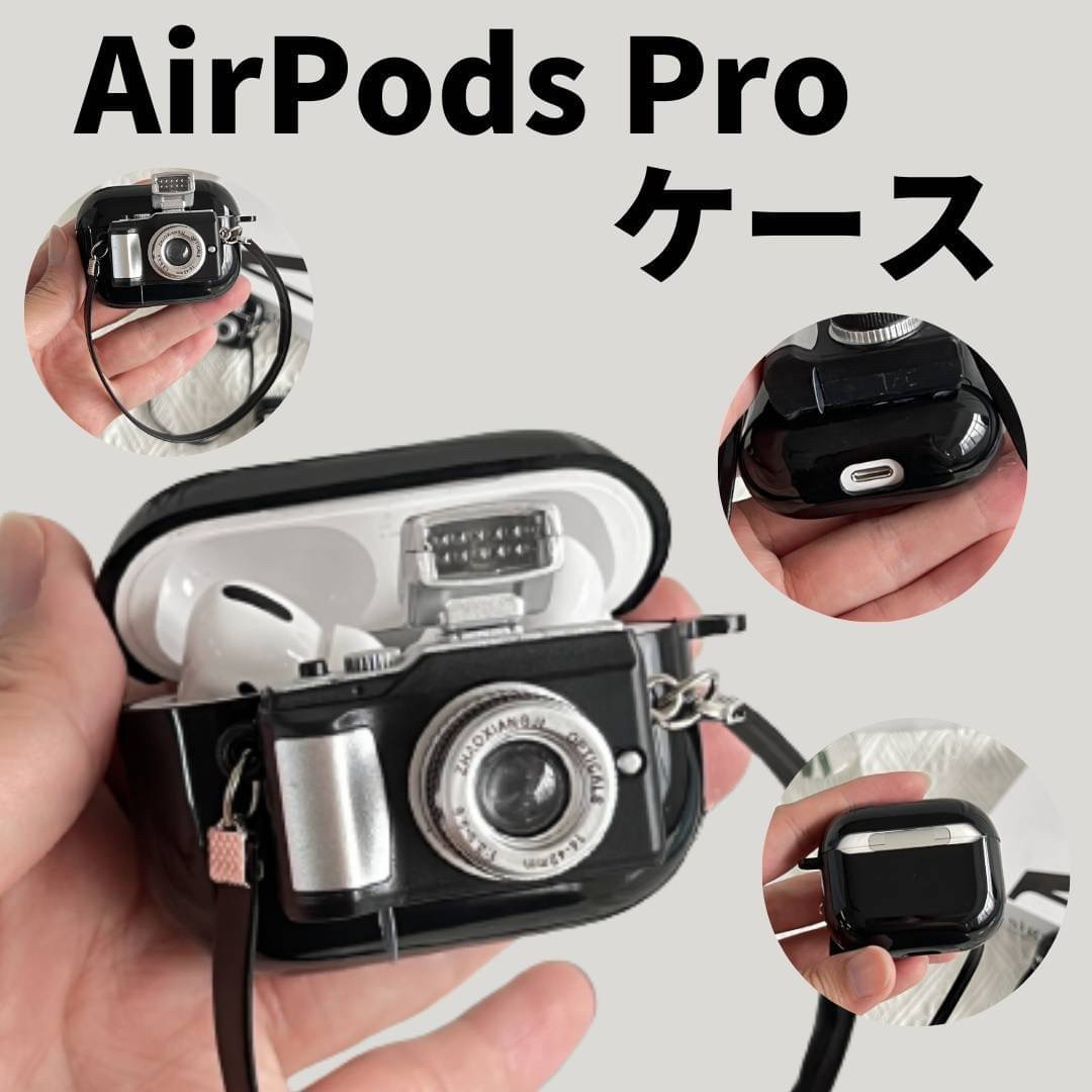 祝日 デジカメ風 AirPods 3 ケース 一眼レフ イヤホンケース 韓国