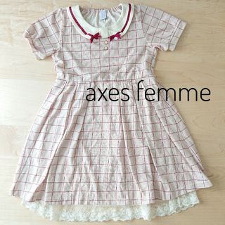 アクシーズファム(axes femme)のアクシーズファム ワンピース ピンク レース リボン 発表会 入学式(ワンピース)