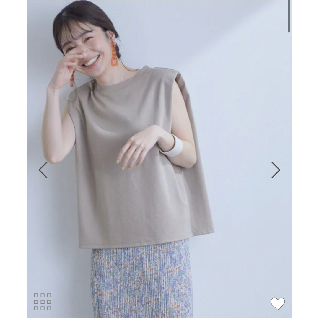 ViS(ヴィス)のvis ショルダーパッドフレンチTシャツ レディースのトップス(Tシャツ(半袖/袖なし))の商品写真