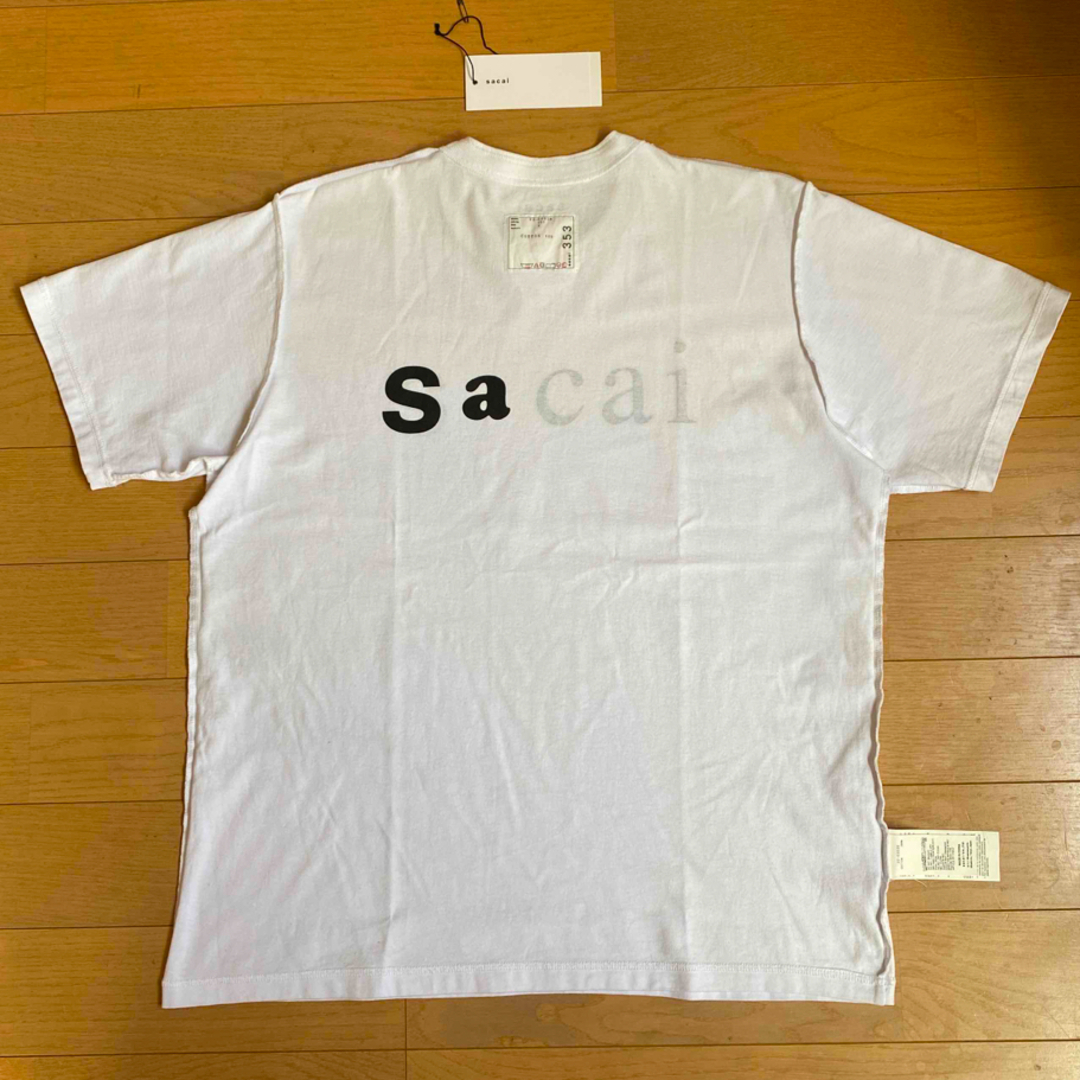 Sacai サカイ 23SS 23-06515 S Cotton Jersey T-Shirt サイドスリット クロップド クルーネック 半袖 Tシャツ ホワイト系 1