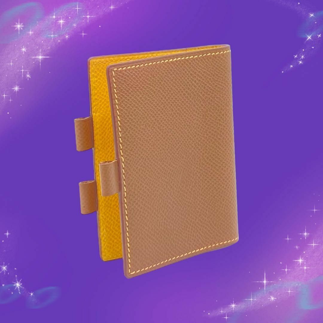 超美品》 エルメス アジェンダミニ エプソン 手帳カバー メモ帳 □A刻印-