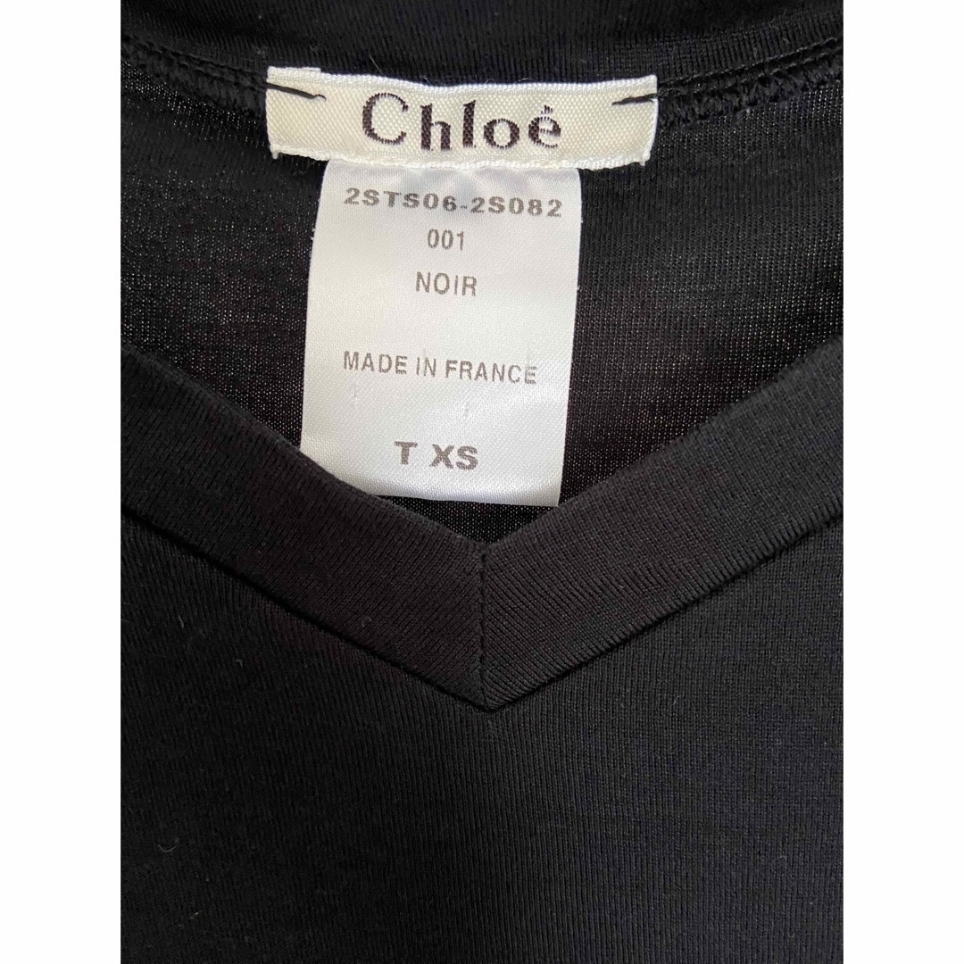 Chloe(クロエ)のクロエ 黒 カットソー フィービー期 レディースのトップス(Tシャツ(半袖/袖なし))の商品写真
