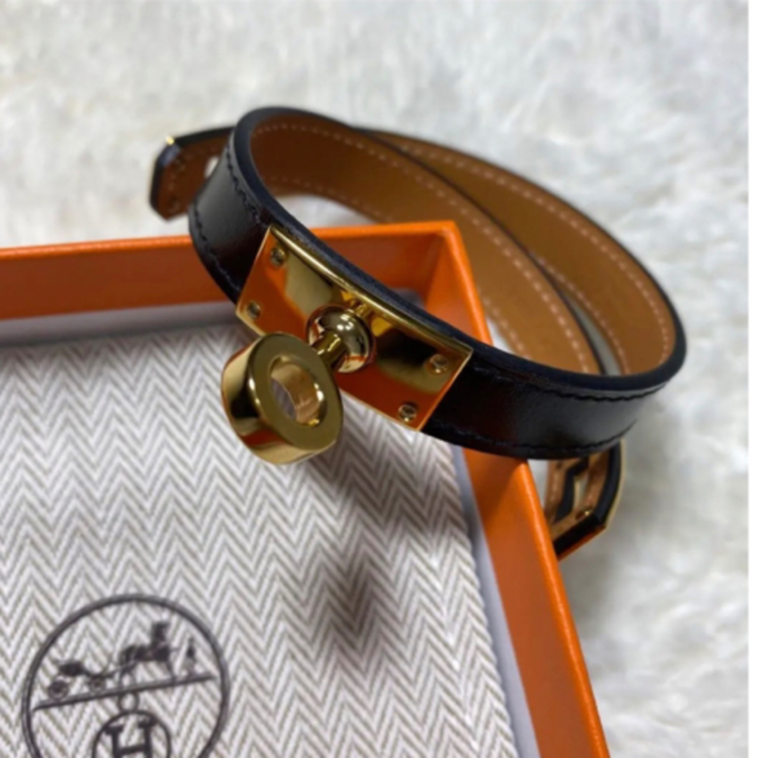 HERMES エルメス  ケリー  ブレスレット ブラック ゴールド