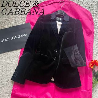 【美品】DOLCE\u0026GABBANA ベルベットジャケット ブラック 36