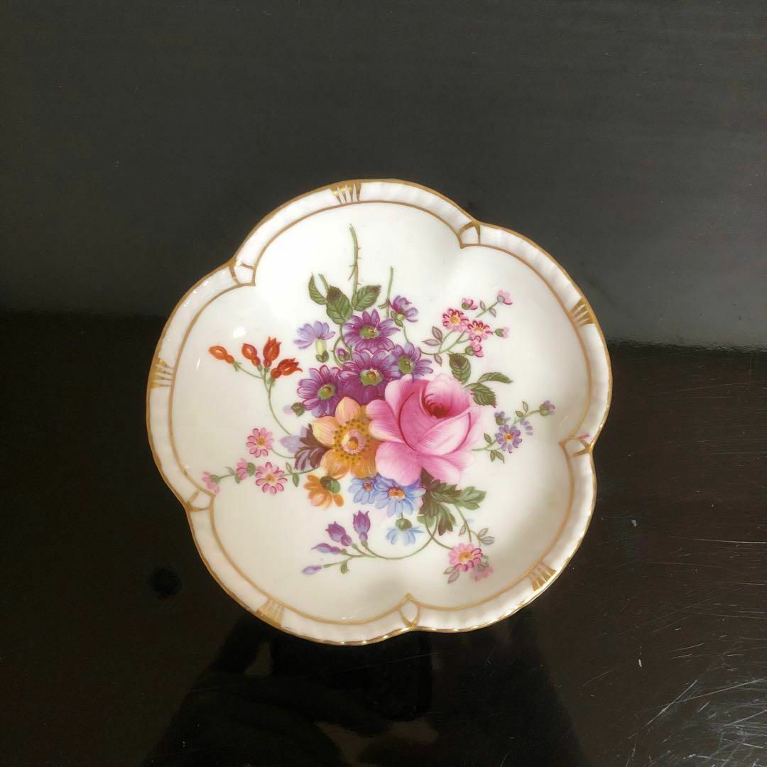 ロイヤルクラウンダービー 花の形 ミニプレート 皿 小皿 ポジー 花柄 薔薇 1