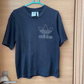 アディダス(adidas)のadidas アディダス　シンプル黒半袖Tシャツ　ロゴ刺繍(Tシャツ/カットソー)