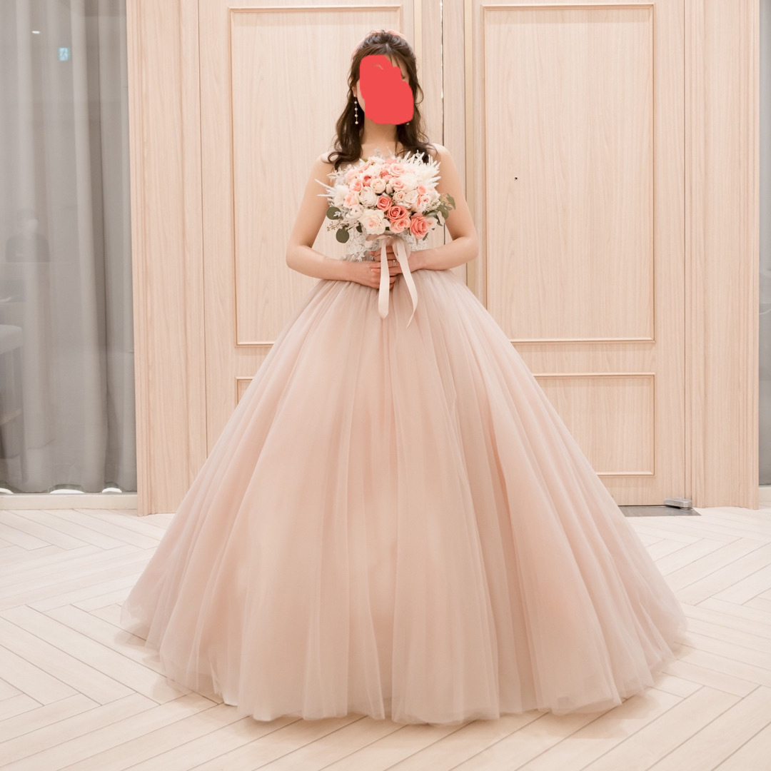 再値下げ YNS wedding カラードレス パニエ付きお得!プリンセスライン