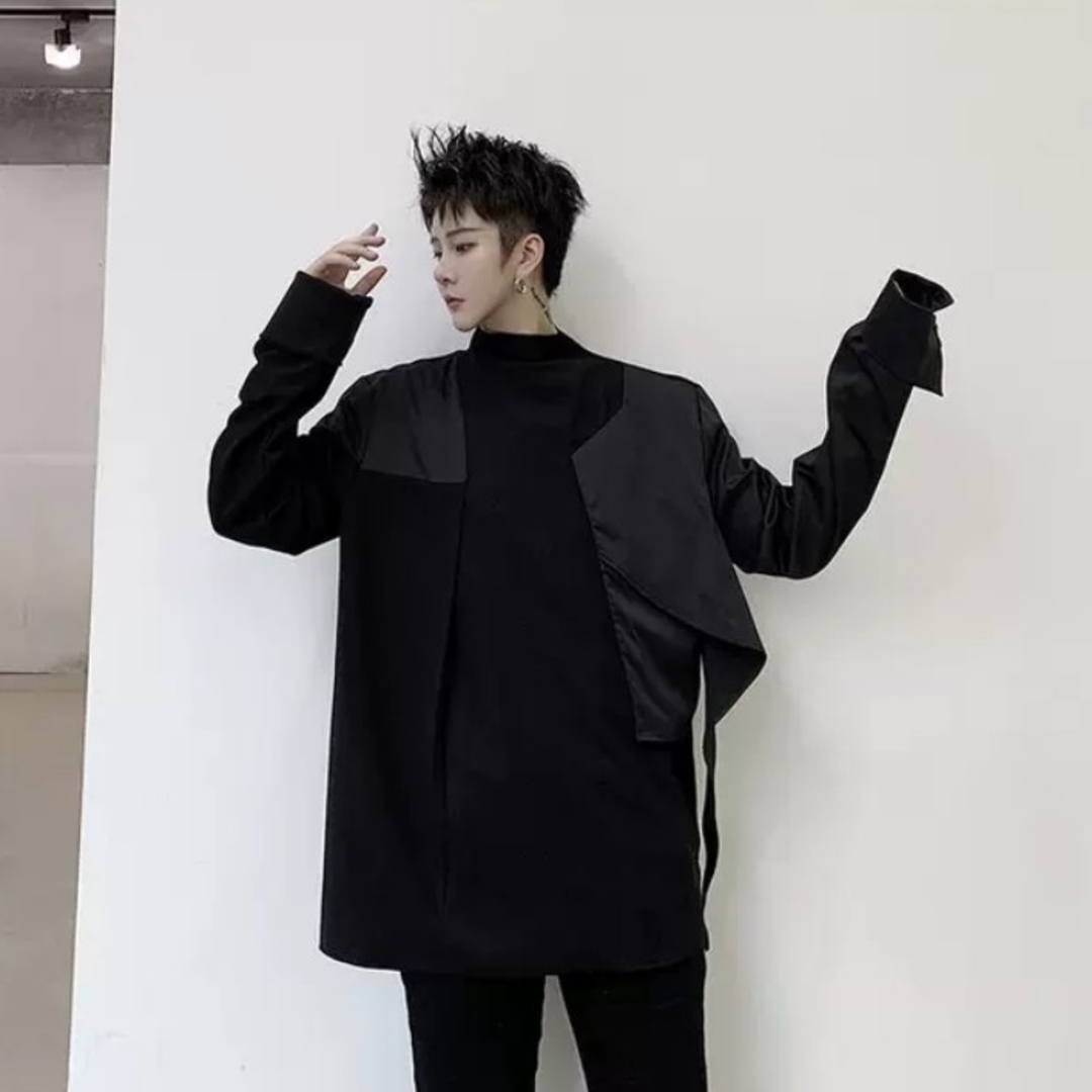 G②1 メンズ パーカー 韓国 不規則 デザイン 服 ファッション 個性 ビジュ レディースのトップス(パーカー)の商品写真