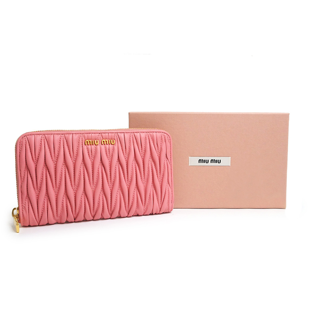 miumiu - ミュウミュウ マテラッセ ラウンドファスナー 長財布