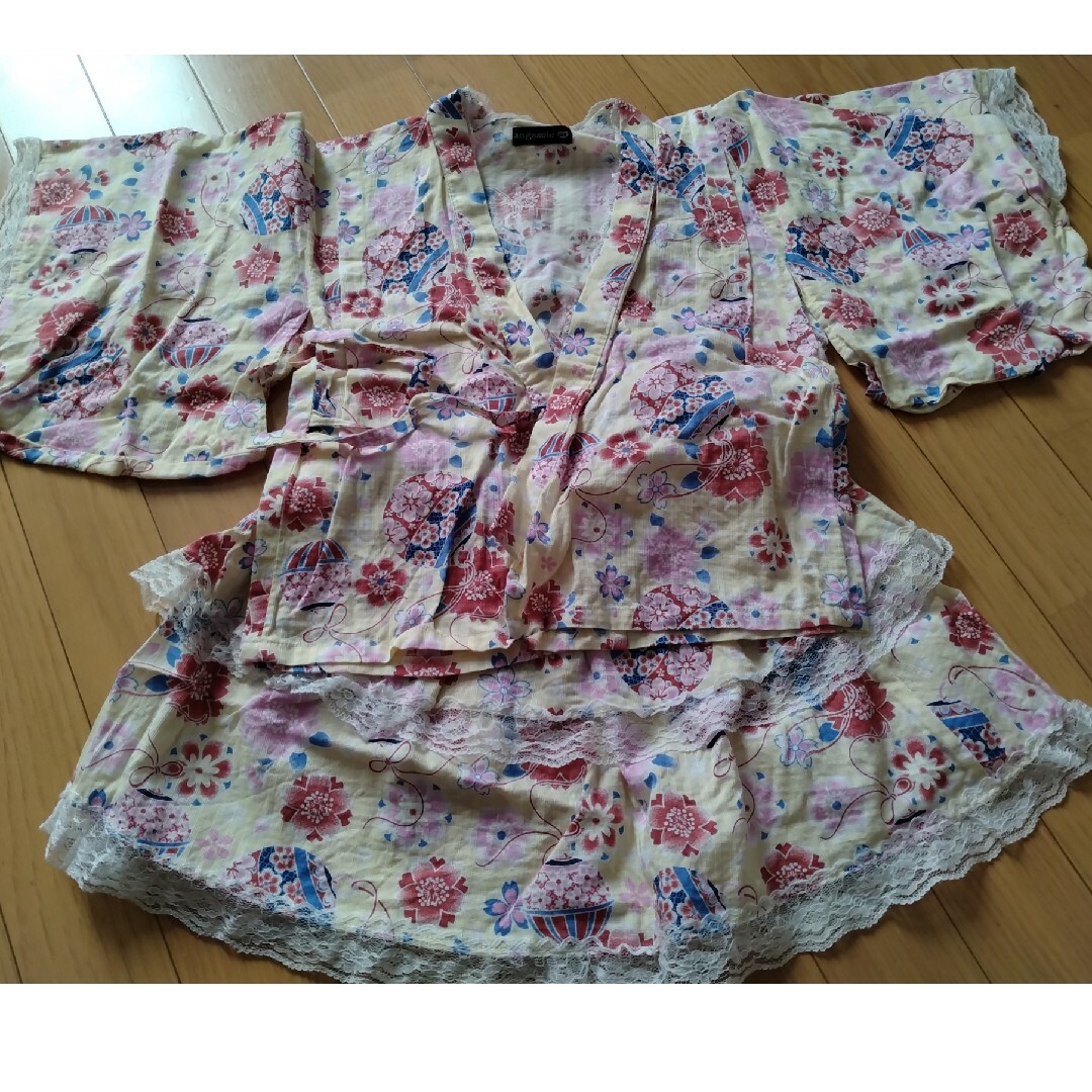 浴衣120センチ キッズ/ベビー/マタニティのキッズ服女の子用(90cm~)(甚平/浴衣)の商品写真