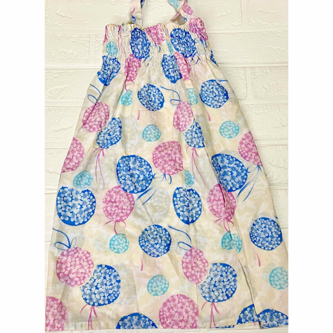 2ウェイ浴衣　100 キッズ/ベビー/マタニティのキッズ服女の子用(90cm~)(甚平/浴衣)の商品写真