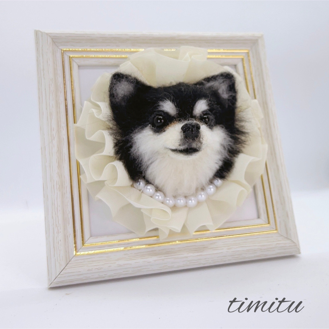 羊毛フェルト 選べる2つのタイプ フレームorバックチャームの通販 by